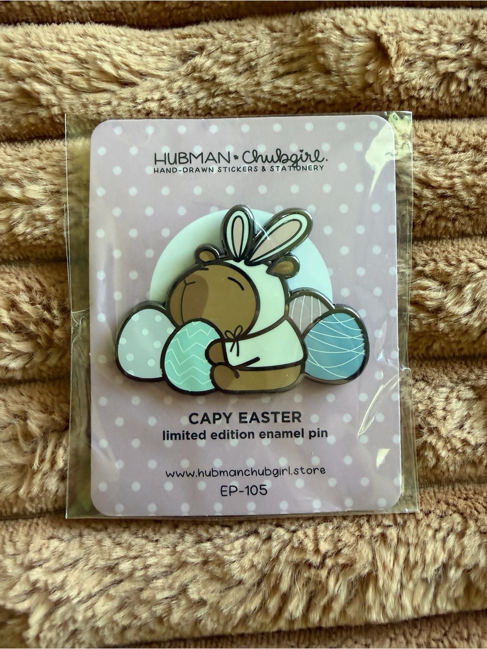 Hubman & Chubgirl Capy Easter Enamel Pin